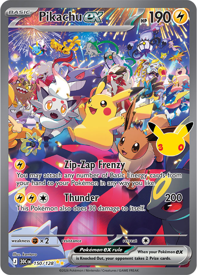 Pikachu ex (č. 150)